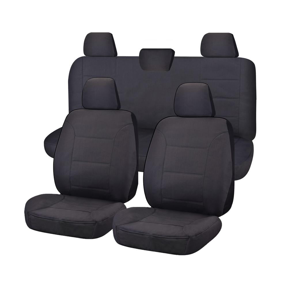 Custom Fit Charcoal All-Terrain Seat Covers for 2016-2022 Toyota Hilux Dual Cab Utility