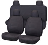 Custom Fit Charcoal Seat Covers for Nissan Navara D23 NP300 Dual Cab (2017-2020) - All Terrain Waterproof Protection