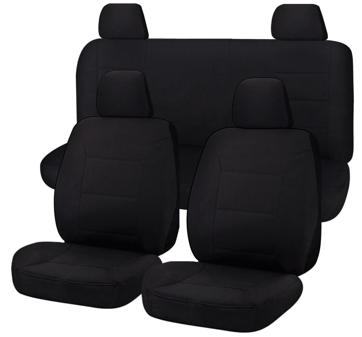 Custom Fit Waterproof Seat Covers for Nissan Navara D40 Dual Cab (2006-2015) - Black All Terrain