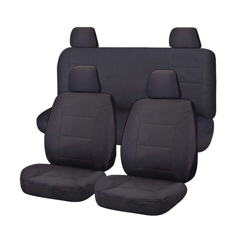 Custom Charcoal Seat Covers for Nissan Navara D40 Dual Cab (2006-2015) - All Terrain Waterproof Protection