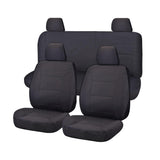 Custom Charcoal Seat Covers for Nissan Navara D40 Dual Cab (2006-2015) - All Terrain Waterproof Protection