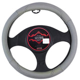 Oklahoma Leather Steering Wheel Cover - Charcoal