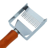 Uncapping Fork Iron Honeycomb Honey Scraper Wooden Handle Beekeeping Tools - Front View