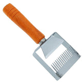 Uncapping Fork Iron Honeycomb Honey Scraper Wooden Handle Beekeeping Tools - Side View