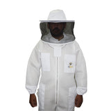 Beekeeping Bee Suit 2 Layer Mesh Round Head Style Ultra Cool & Light Weight - 2XL - Side View