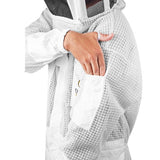OZBee Premium Full Suit 3 Layer Mesh Ultra Cool Ventilated Round Head Beekeeping Protective Gear Size  S - Side View