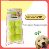 Fluorescent Yellow Dog Tennis Balls 6-Pack - 2 Inch - Front View