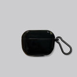 Rose Red Heart on Black Case + Black Wrist Strap AirPods 1/2 - 45-Degree Angle