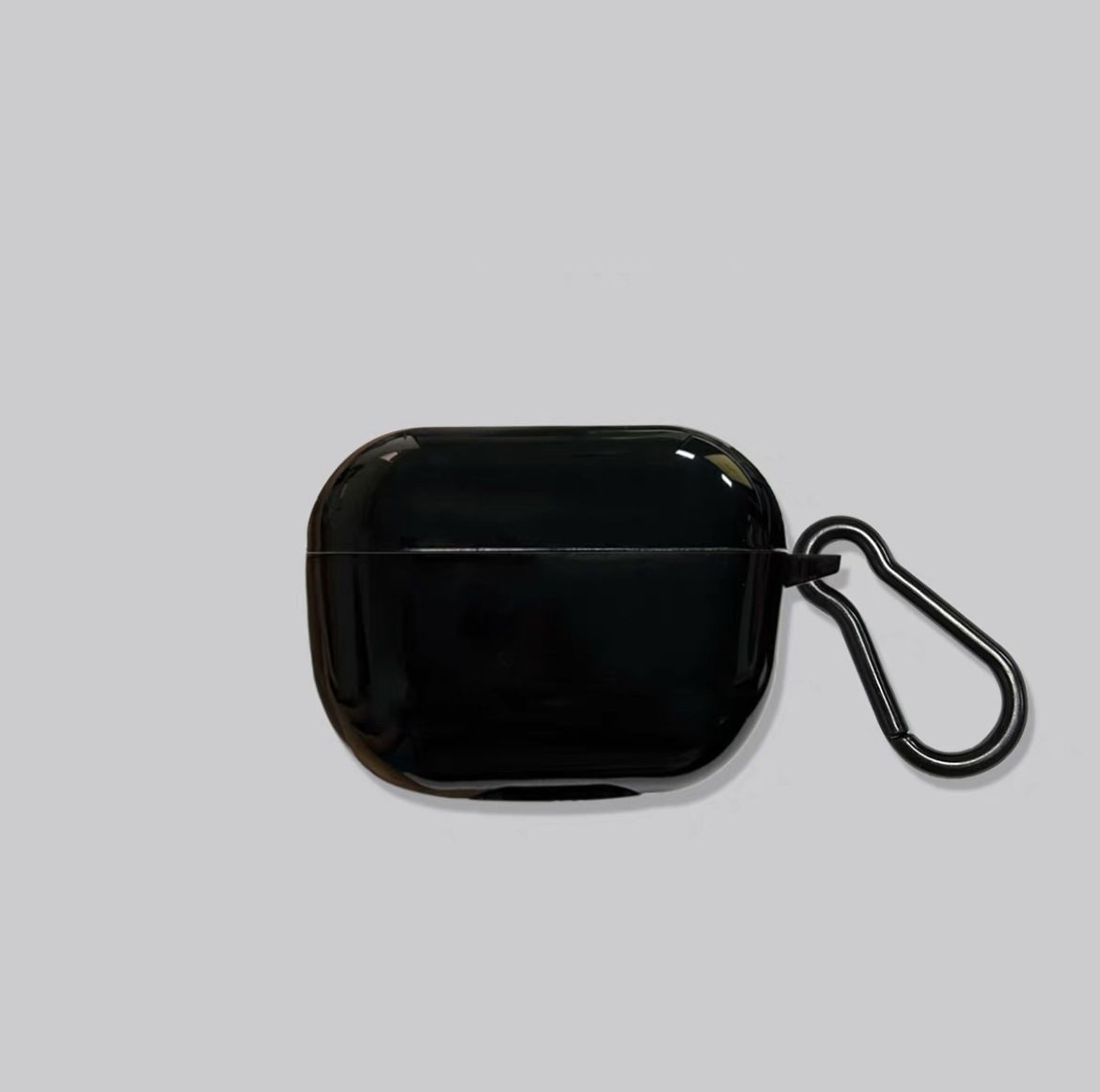Rose Red Heart on Black Case + Black Wrist Strap AirPods 1/2