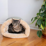 Universal Warm Pet Bed for Cats and Dogs Gray - Side View