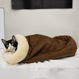 Universal Warm Pet Bed for Cats and Dogs Gray - Top-Down View