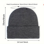2Pcs Knit Beanie grey 05