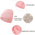 2Pcs Knit Beanie grey 05