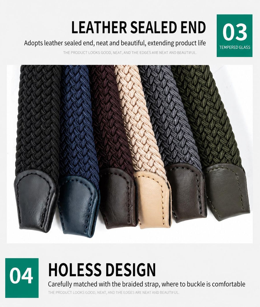 Men's Woven Belt Black 03