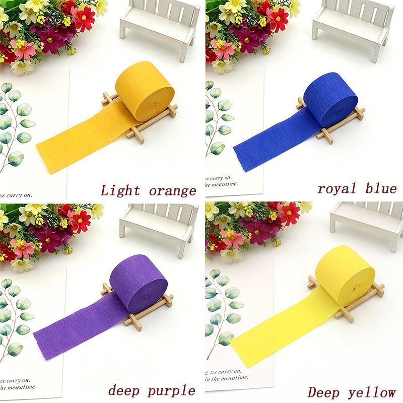 Colored Crepe Paper Black 20 Rolls
