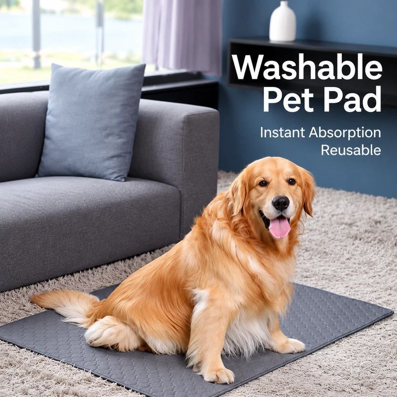 2pcs Grey Pet Pad, Size S (50×35cm)