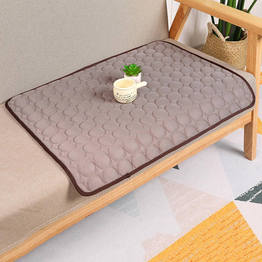 2pcs Pink Ice Silk Pet Pad, Size XL (100×75cm)