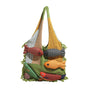 Green Spliced Hand Tote Bag