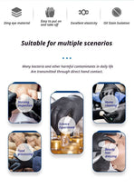 300Pcs Black Nitrile Gloves Medium