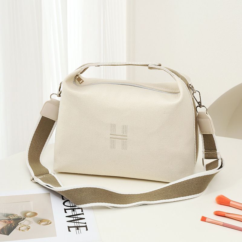 Women's Canvas Crossbody Bag, Off White