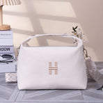 Women's Canvas Crossbody Bag, Webbing Strap-Off White