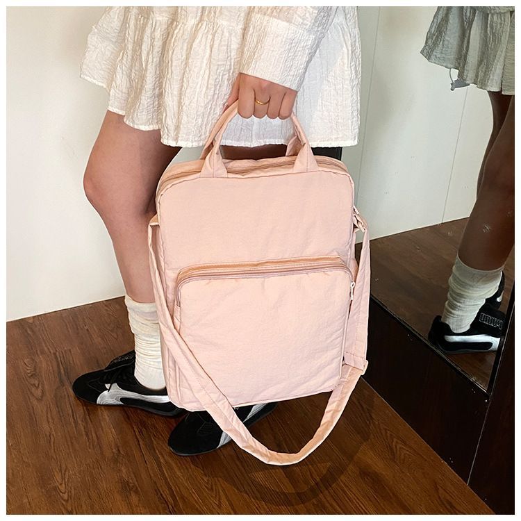 Purple Simple Laptop Bag, Handheld & Crossbody Dual-use