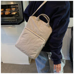 Pink Simple Laptop Bag, Handheld & Crossbody Dual-use