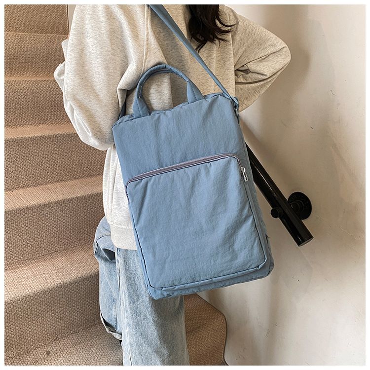 Pink Simple Laptop Bag, Handheld & Crossbody Dual-use