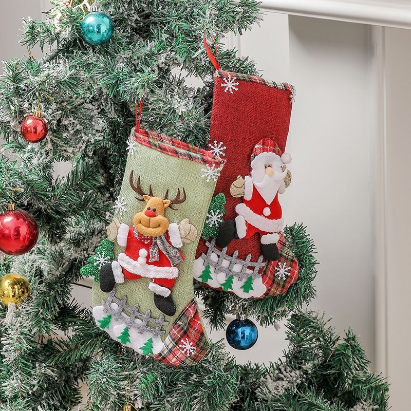 2pcs Santa Claus Christmas Stocking