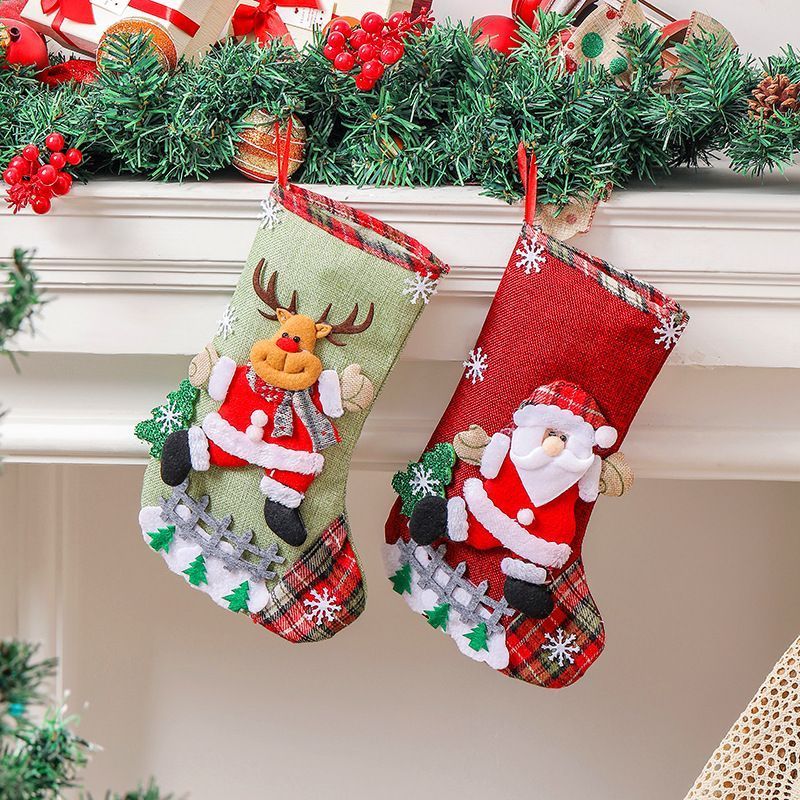 2pcs Santa Claus Christmas Stocking