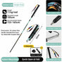 Carbon Fiber Trekking Pole, Lake Blue - 105cm, 1 Pack (Suitable for height 155-165cm)