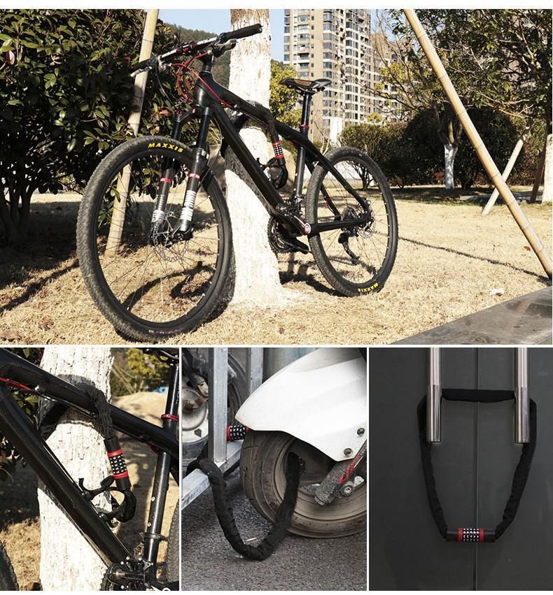 Bike Combination Lock - Black Grey, 0.9m