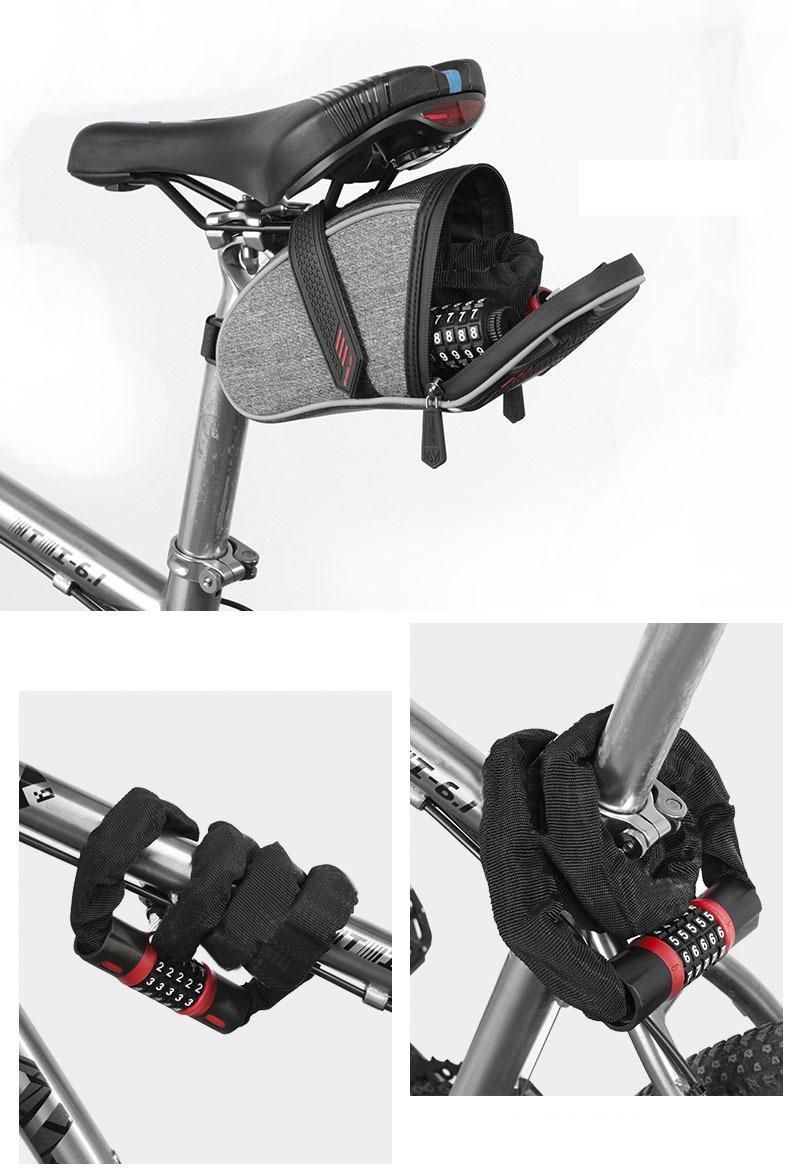 Bike Combination Lock - Black Grey, 0.9m