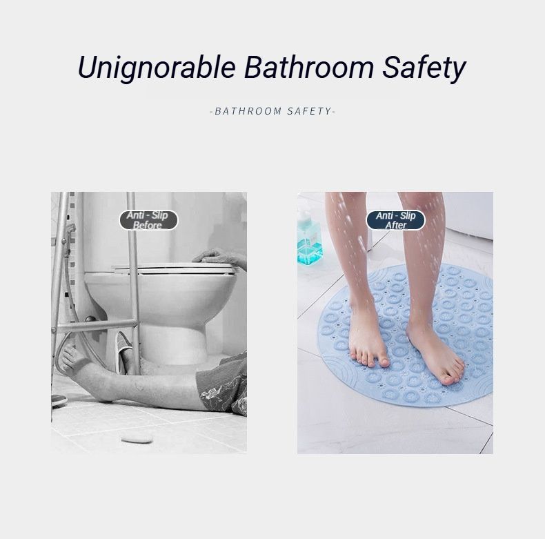 Ivory Non-Slip Bath Mat 30×30cm