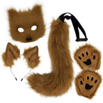 Furry Fox Costume Set for Cosplay - Brown