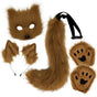 Furry Fox Costume Set for Cosplay - Brown