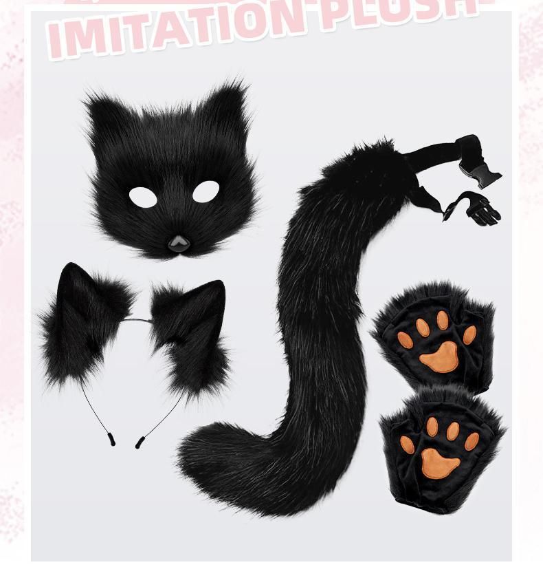 Furry Fox Costume Set for Cosplay - Brown