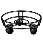 Black Round Wheel Plant Caddy