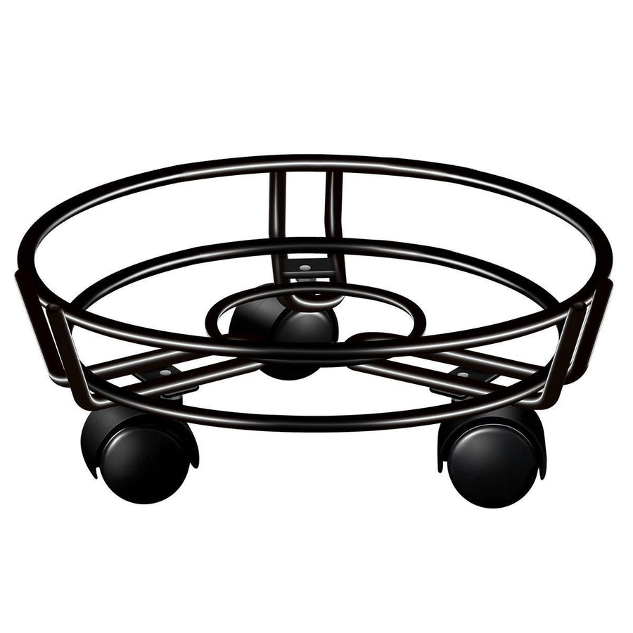 Black Round Wheel Plant Caddy