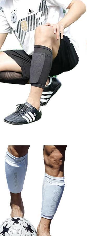 2 Pairs Soccer Shin Guard Sock White Size S