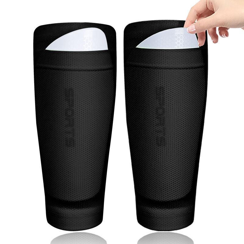 2 Pairs Soccer Shin Guard Sock White Size S