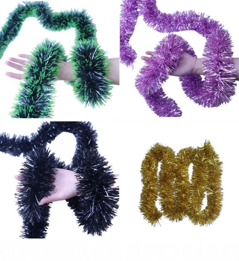 Thick Tinsel Garland 2M Party Decor Purple 5pcs
