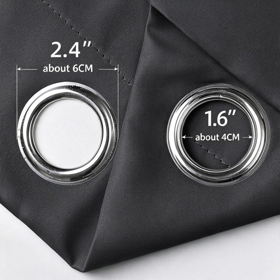 210gsm Solid Black Drape W132xH213cm Ring Top 1 Panel High Shading Bedroom Darkening Halloween Curtain