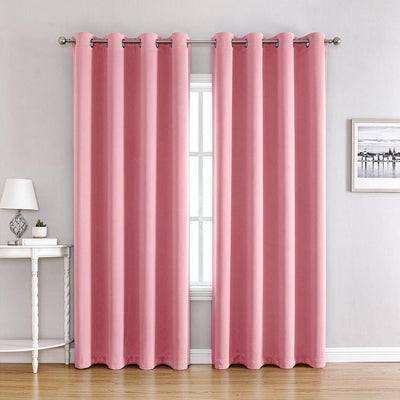 1 Panel Pink 210gsm Blackout Drape 132cm Wide 160cm Drop Metal Eyelet Nursery Curtain Halloween Room Darkening