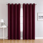Burgundy Blackout Drape 1pc W132cm L175cm 210gsm Fine Woven Polyester Quiet Sleep Window Covering Bedroom Halloween Home Setting