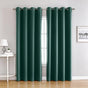 Spring Refresh Deep Green Curtain 210gsm Dense Weave Eyelet Top 1 Panel 213cm Long 132cm Wide for Nursery Glare Control