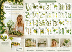 7 Head Herb Lemon Branch Style A Indoor Greenery Kit Set of 2