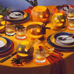 14pk Mixed Pumpkin & Spider Web Halloween Felt Coasters