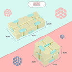 1pk Pastel Green Infinity Cube Fidget Toy Gift Box