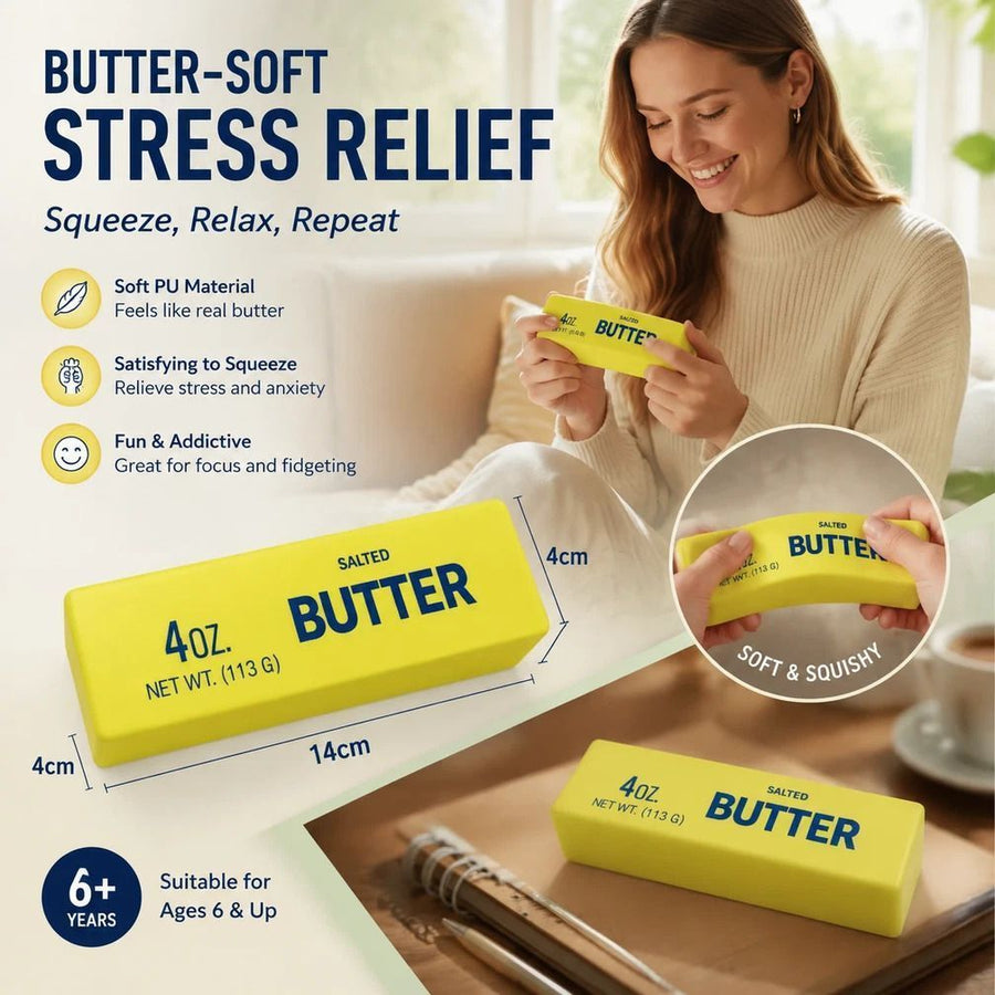 Coffee Butter Stick 23cm Stress Relief Toy 2 Pack, Calming Gift